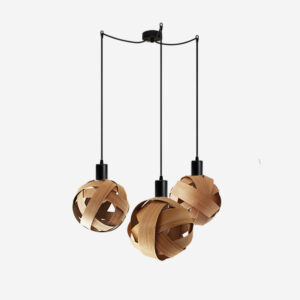 Dřevěné designové osvětlení Vernis Trio