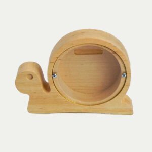 dřevěná pokladnička šnek