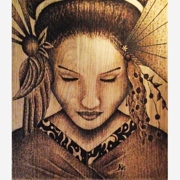 dřevěné obrazy pyrografie