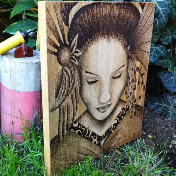 dřevěné obrazy pyrografie