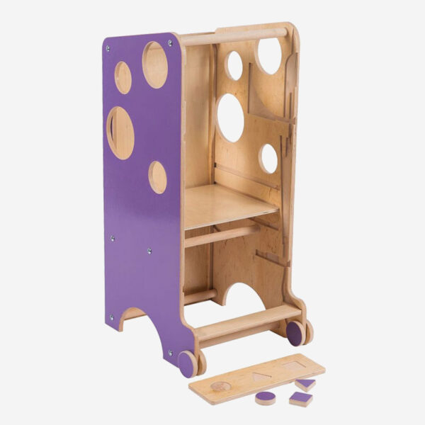 učící věž se skluzavkou a tabulí