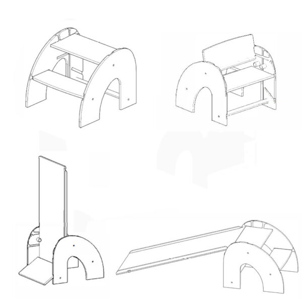 schůdky Stepper pro učící věž